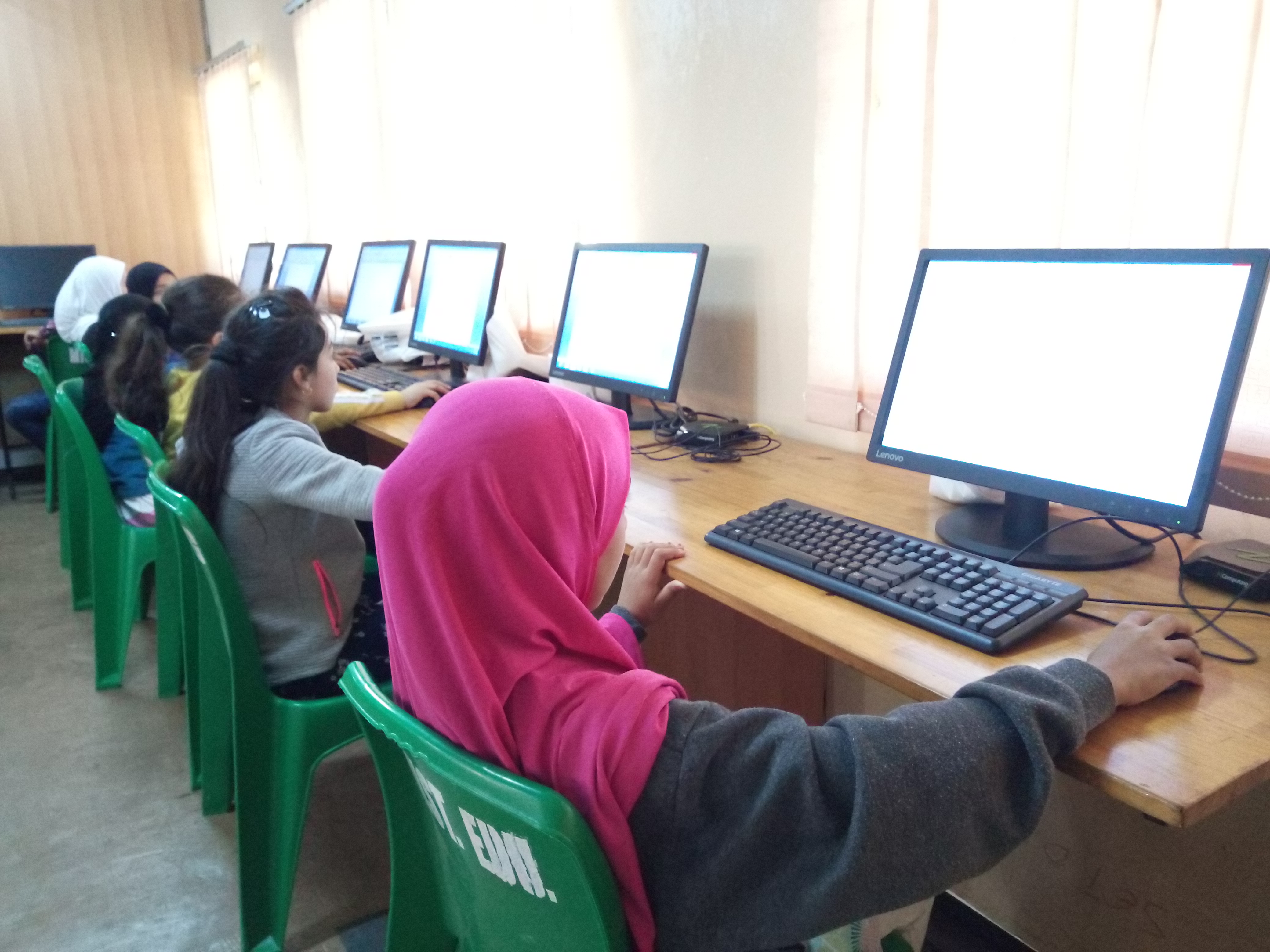 Learners in the computer lab