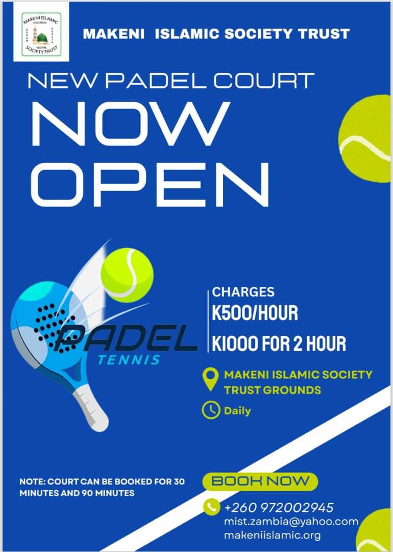 New Padel Court Now Open at Makeni Islamic Society Trust